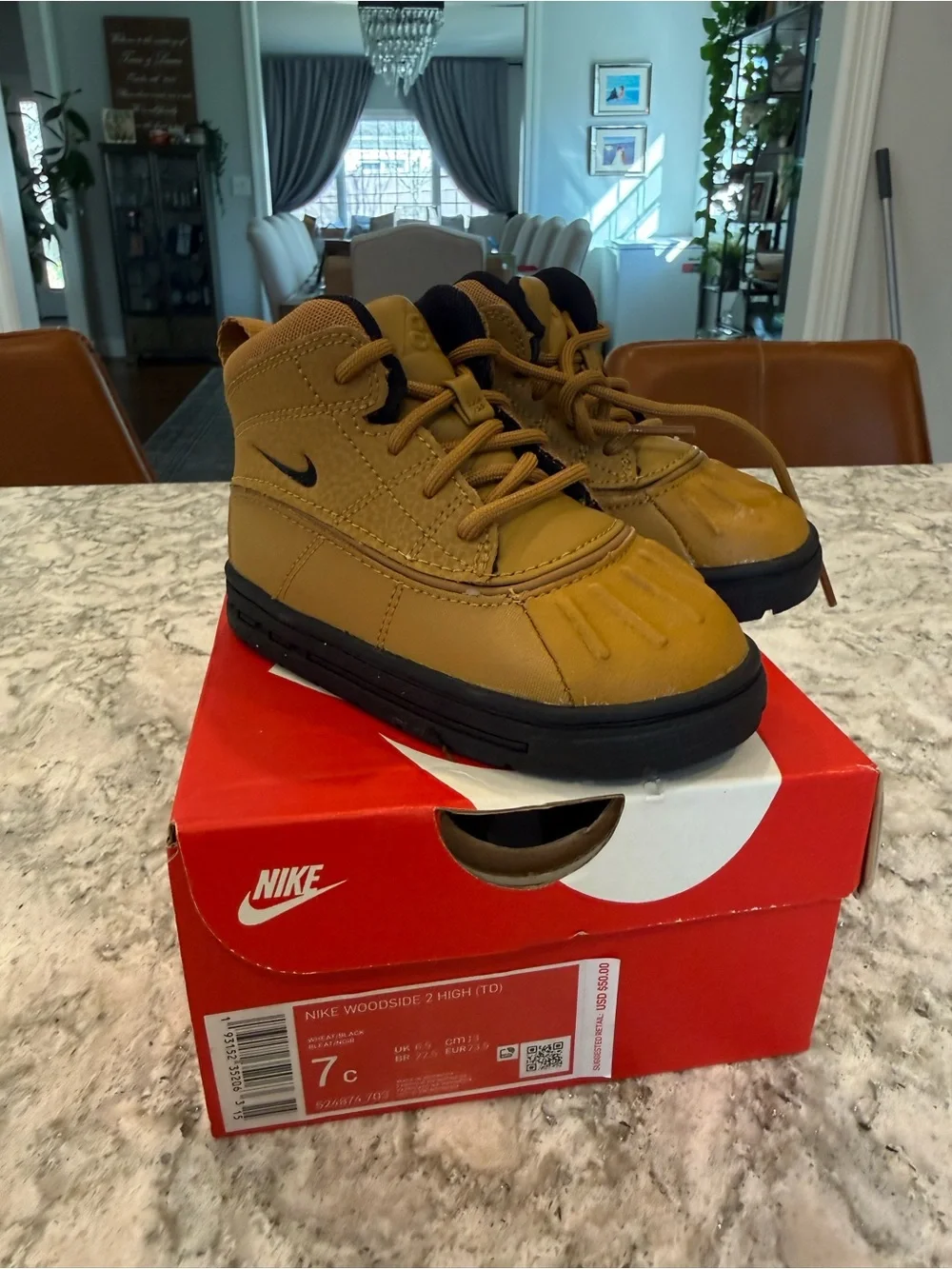 Nike Kids Tan and Black Waterproof Duck Boot Sneakers